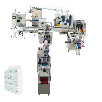 5.5KW Kağıt Mendil Üretim Makinesi Karşılıklı Katlama, Eğme Kağıt Mendil Üreticisi