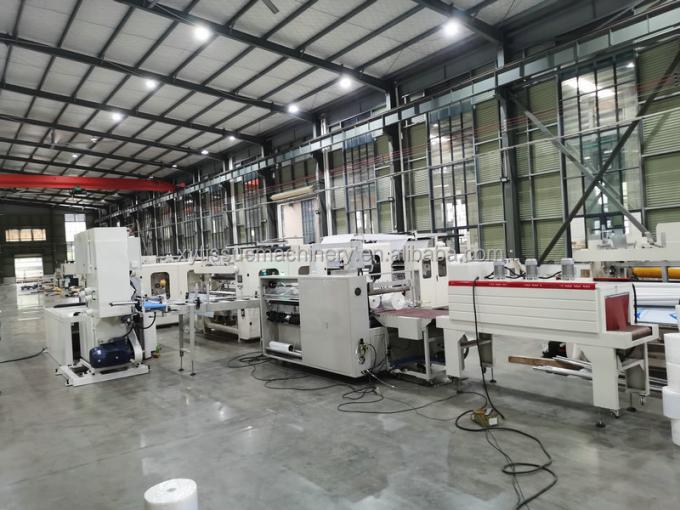 Yapıştırıcı Laminasyon Küçük Tuvalet Kağıdı Rulo Yapma Makinesi Mutfak Havlu Dönüştürme Makinesi 12