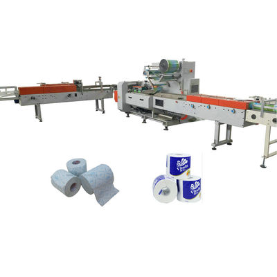 Tek Tuvalet Kağıdı Rulo Paketleme Makinesi Doku Fabrikası Kullanımı için 100-200pakcs/Min