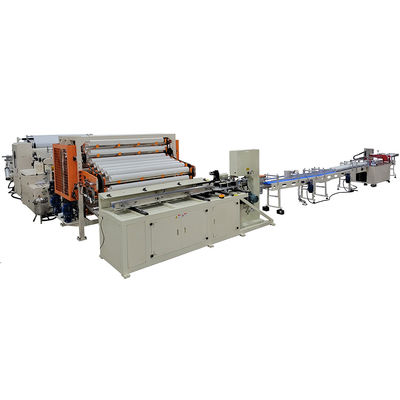 İyi iş küçük laminatör tuvalet kağıdı rulo yapma makinesi üretim hattı yarı otomatik paketleme makinesi ile