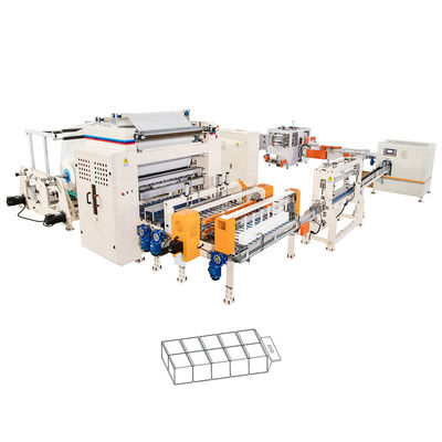 Tam otomatik V Interfold Yüz Doku Makinesi Üretim hattı Katlanmadan Paketlenmeye Kadar