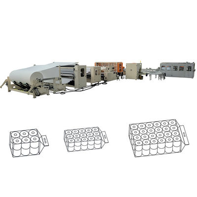 Tam otomatik 48 rulo paketleme küçük tuvalet kağıdı mutfak havlu rulo makinesi üretim hattı Güney Amerika dokuma kağıdı işletmeleri için